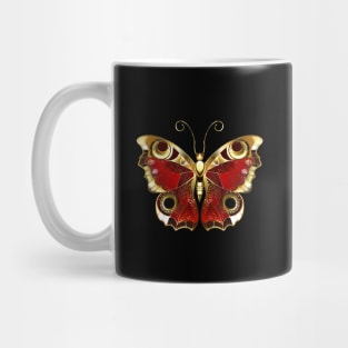 red gold butterfly Mug